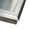 Stainless steel inset wash trough edges