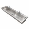 1300mm inset wash trough with taps