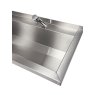 Commercial Wash Trough With Press Button Taps Commercial Wash Trough With Press Button Taps
