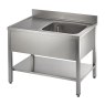 Catering Single Bowl Single Right Hand Drainer On Frame 1000mm Catering Single Bowl Single Right Hand Drainer On Frame 1000mm