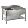 Catering Single Bowl Single Drainer On Frame 1500mm Catering Single Bowl Single Drainer On Frame 1500mm