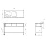 Catering Double Bowl Single Drainer On Frame 1500mm Catering Double Bowl Single Drainer On Frame 1500mm