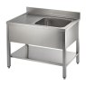 Catering Single Bowl Single Left Hand Drainer On Frame 1000mm Catering Single Bowl Single Left Hand Drainer On Frame 1000mm