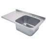 Single Bowl Single Drainer Catering Sink Top 650mm Projection Single Bowl Single Drainer Catering Sink Top 650mm Projection
