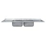 Double Bowl Double Drainer Catering Sink Tops 650mm Projection Double Bowl Double Drainer Catering Sink Tops 650mm Projection