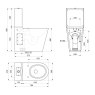 Accessible close coupled toilet dimensions
