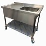 Mobile Catering Sink Single Bowl Single Drainer 1200mm x 700mm Mobile Catering Sink Single Bowl Single Drainer 1200mm x 700mm