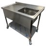 Mobile Catering Sink Single Bowl Single Drainer 1200mm x 700mm Mobile Catering Sink Single Bowl Single Drainer 1200mm x 700mm