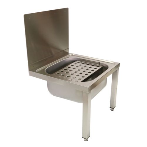 Bucket Sinks With Removable Grating In Stainless Steel image