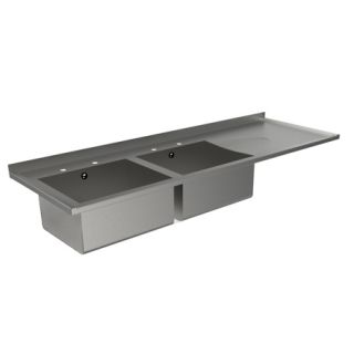 Double Bowl Single Drainer Catering Sinks image