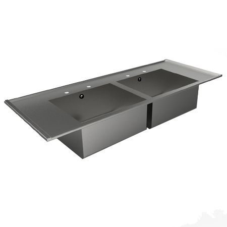 Inset Double Bowl Catering Sink image
