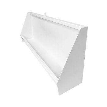 stainless steel coloured urinal troughs