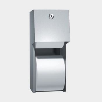 stainless steel double toilet roll holder