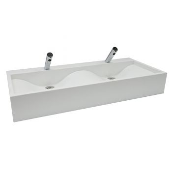 modular solid surface trough sink