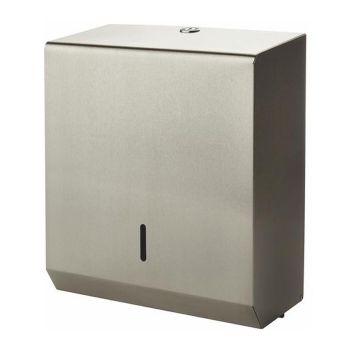 large stainless steel paper towel dispenser