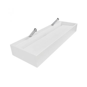 Designer solid surface wash trough