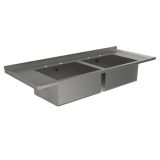 double bowl sit on catering sink
