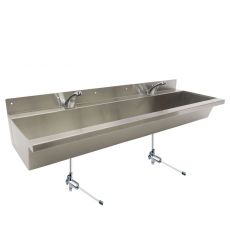 Hand Wash Troughs With Knee Operated Taps image