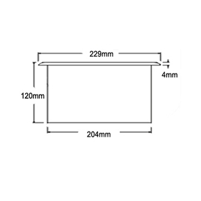 dimensions of large countertop waste chute