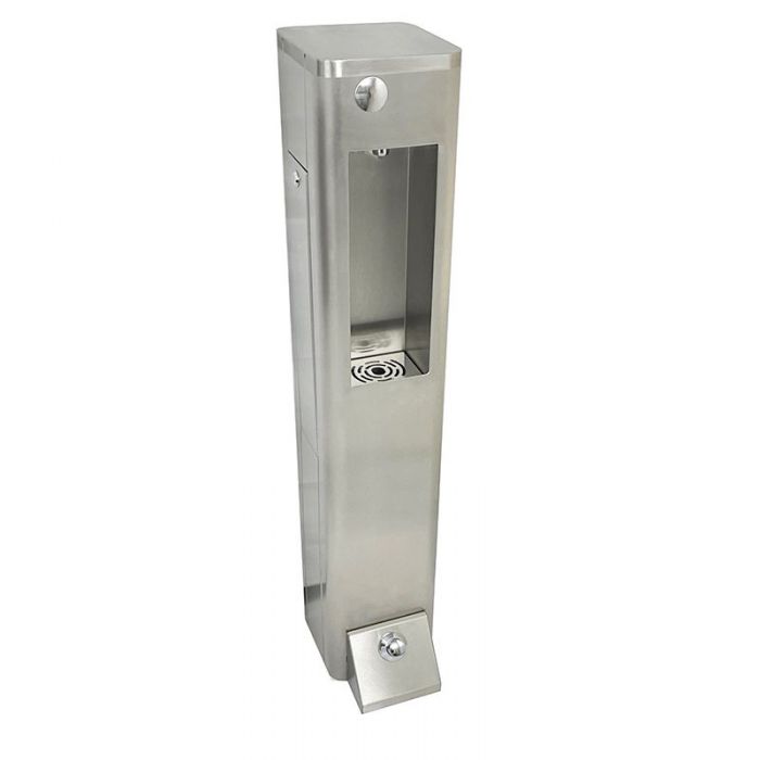 Pillar Bottle Filler In Stainless Steel with Foot Pedal image
